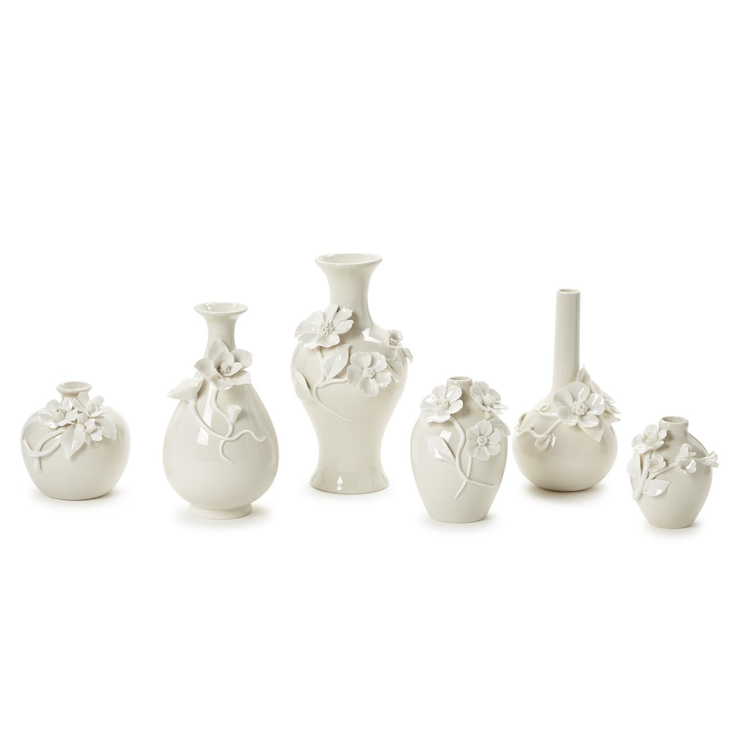 Two's Company | Mini Vases with 3-D Sculpted Flowers