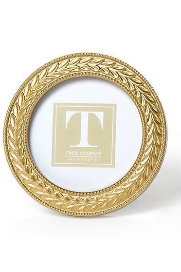 Two's Company | Laurel Wreath Gold Photo Frames