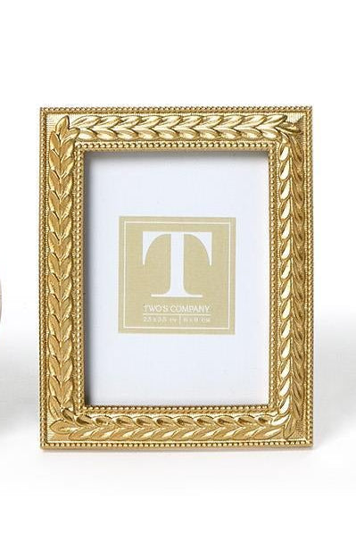 Two's Company | Laurel Wreath Gold Photo Frames