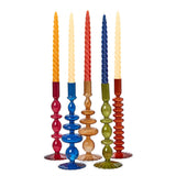 Blown Glass Taper Candleholders / Candlesticks