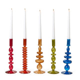 Blown Glass Taper Candleholders / Candlesticks