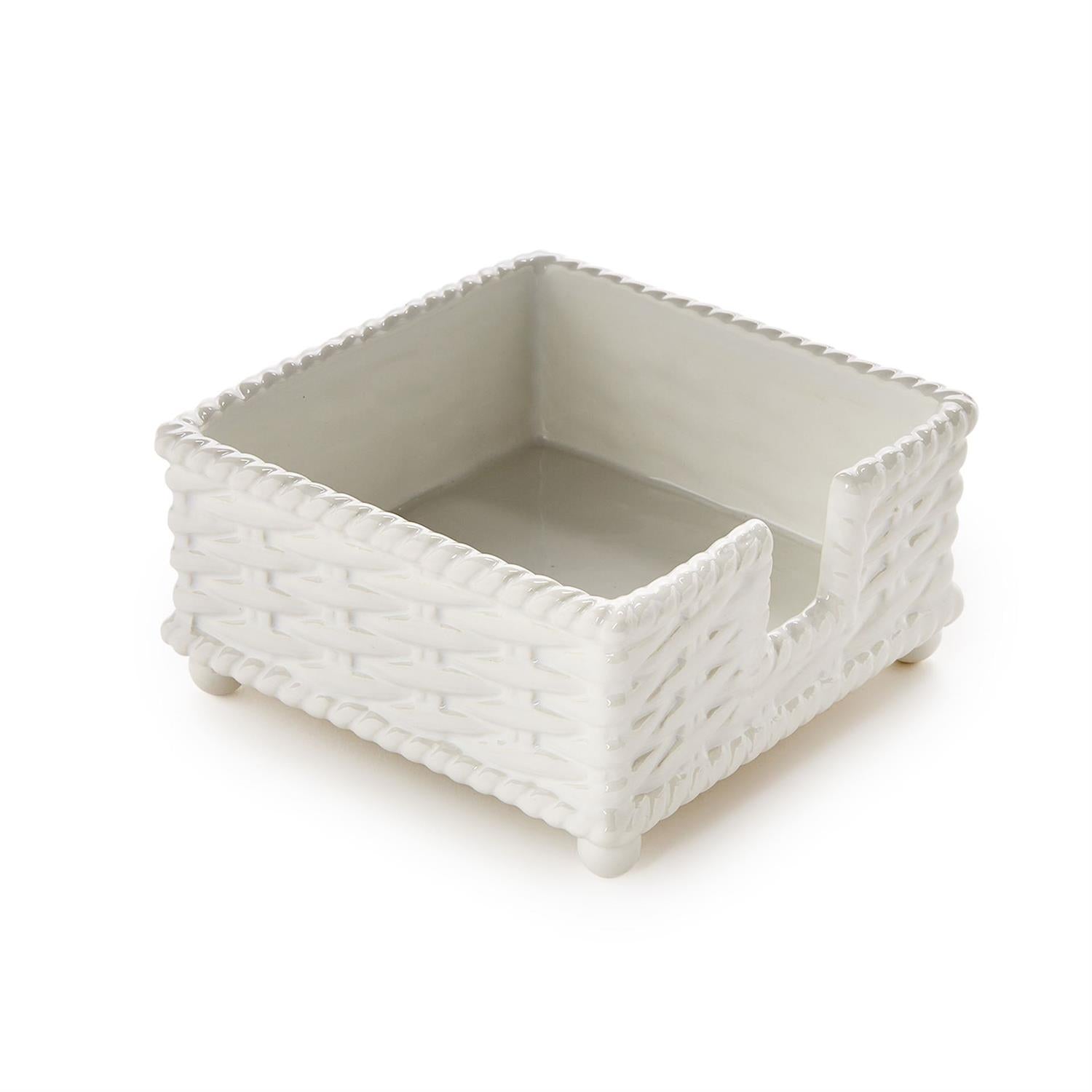 Two's Company | Basketweave Cocktail Napkin Holder