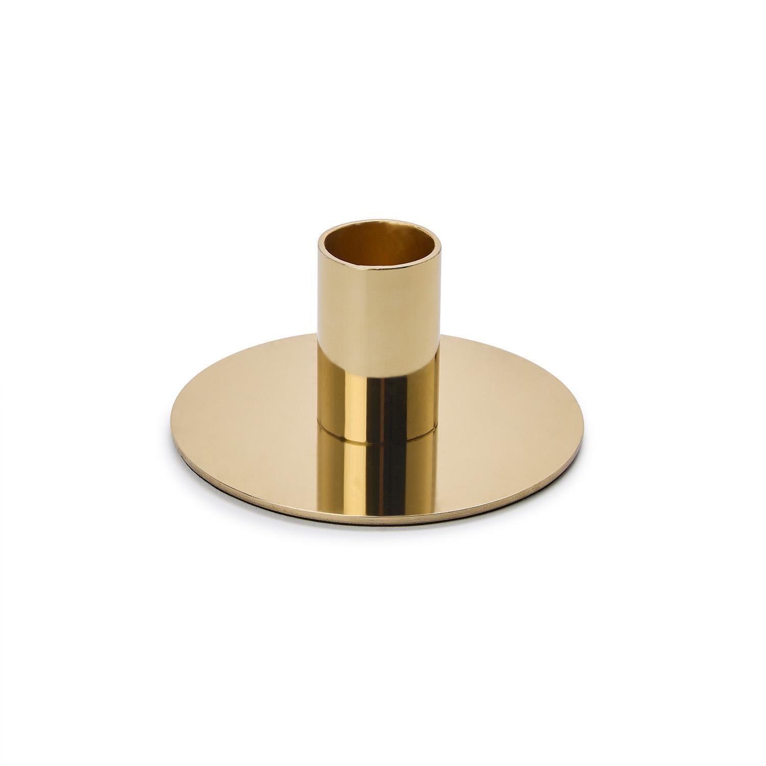 Two's Company | Gold Metal Taper Candleholder
