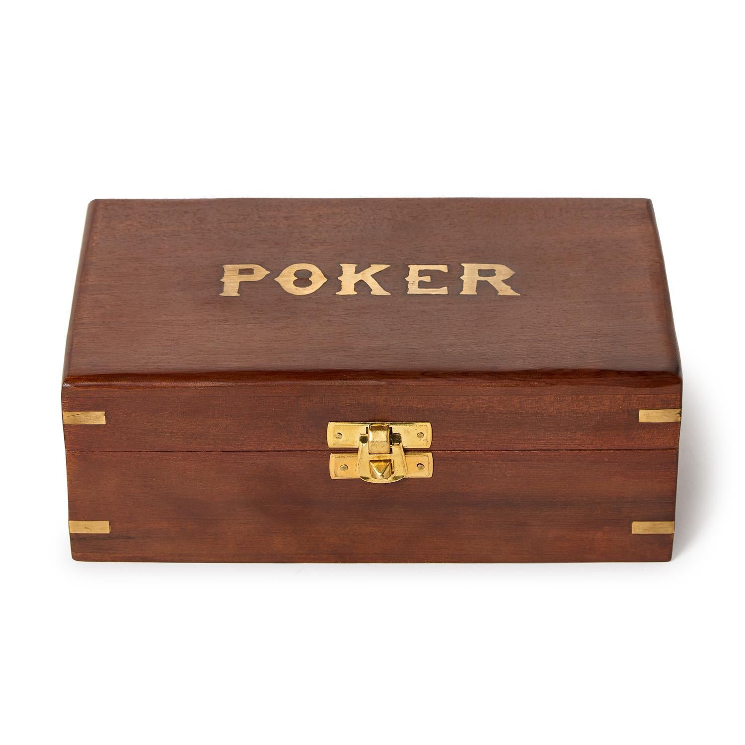 Two's Company |The Turf Club Poker Set in Hand-Crafted Wooden Box