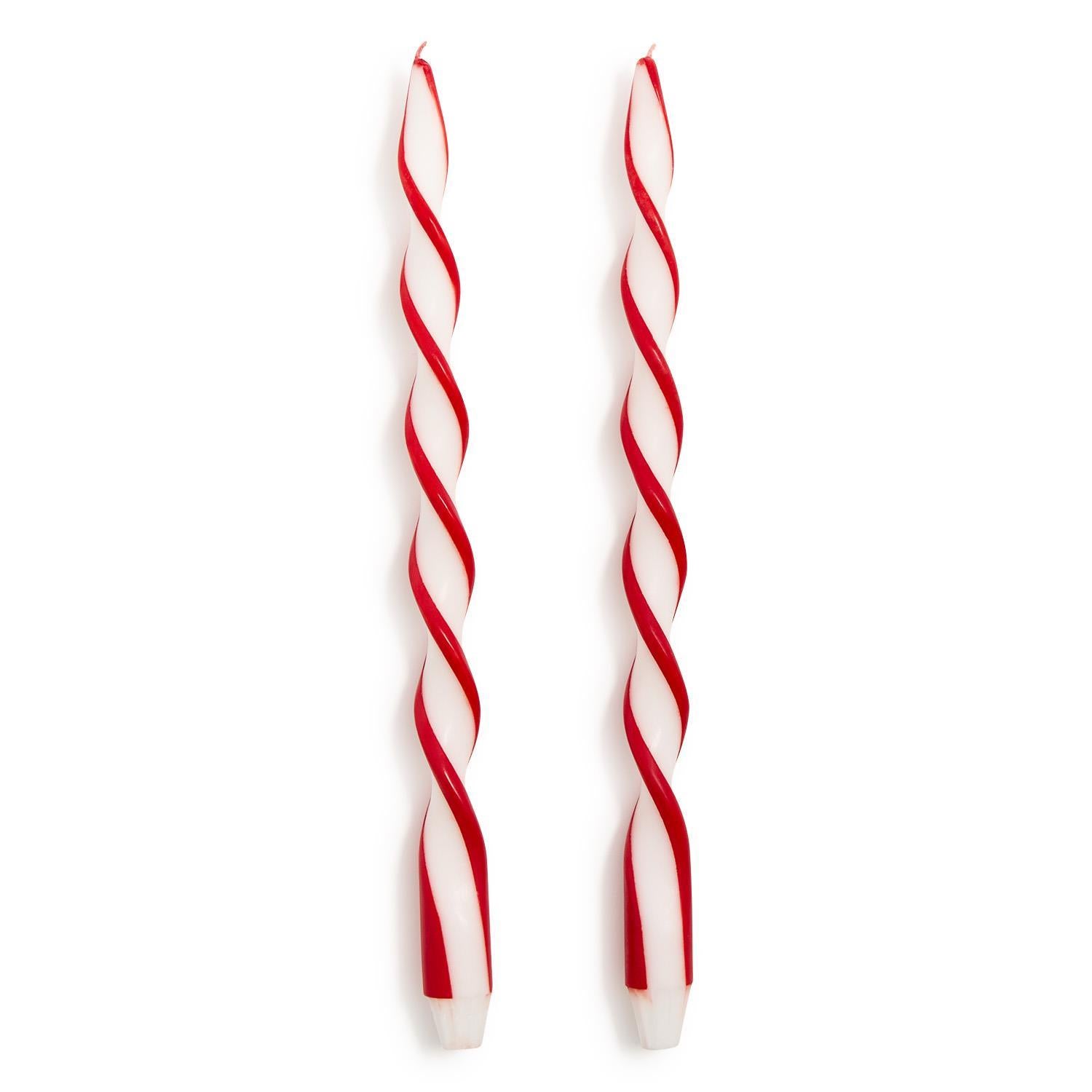 Two's Company | Twist and Glow Set of 2 Red Ribbon Candles