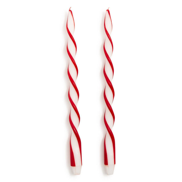 Two's Company | Twist and Glow Set of 2 Red Ribbon Candles