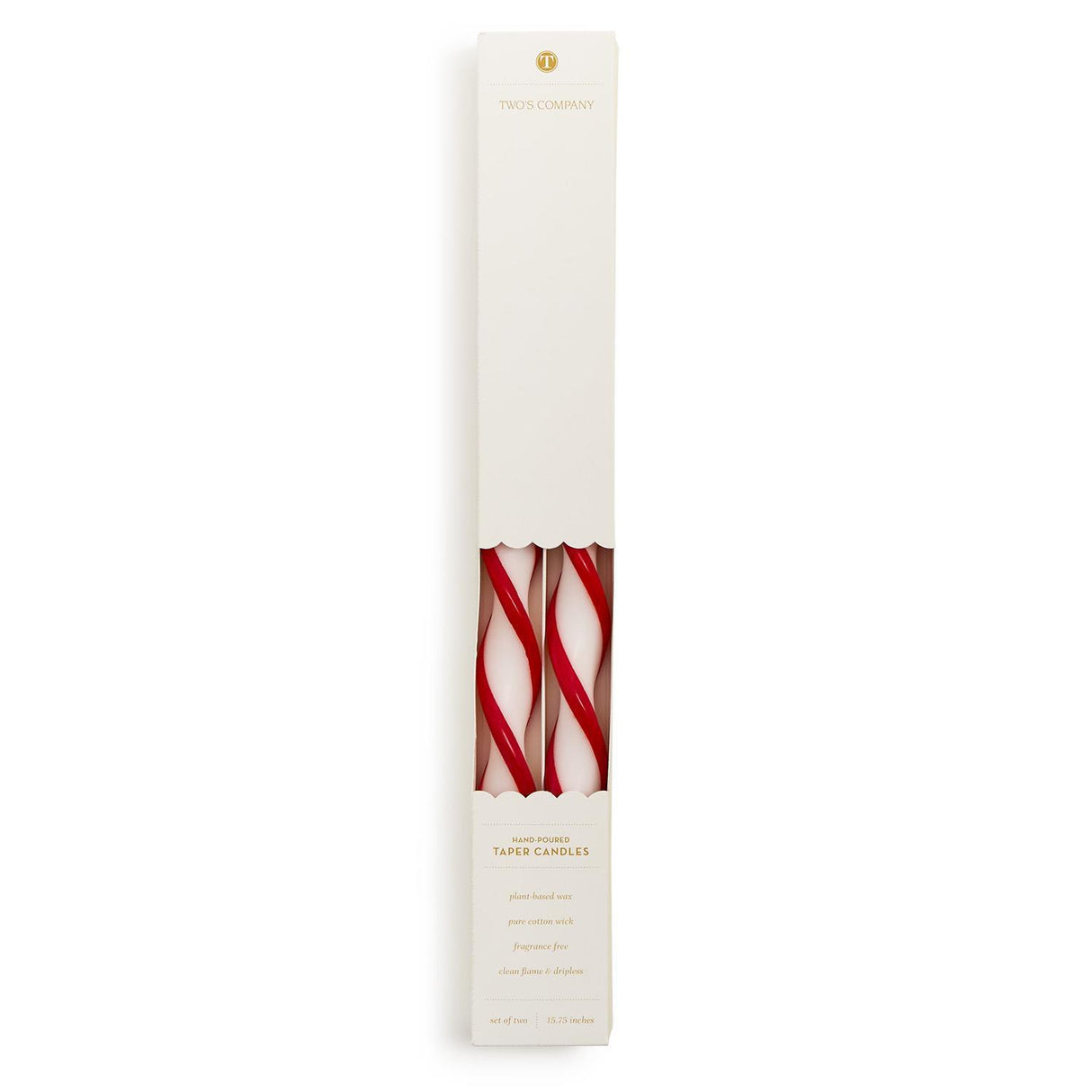 Two's Company | Twist and Glow Set of 2 Red Ribbon Candles