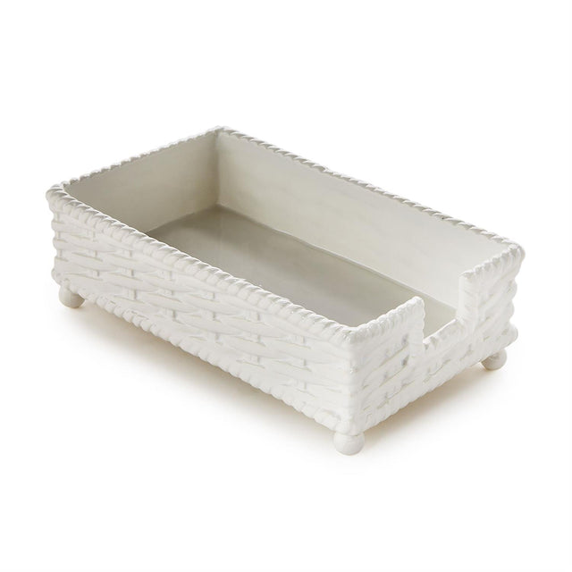 Two's Company | Basketweave Guest Towel /  Napkin Holder