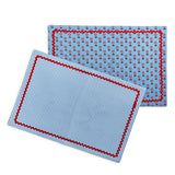 Two's Company | Red, White and Bloom Set of 4 Double-Sided Fabric Placemat