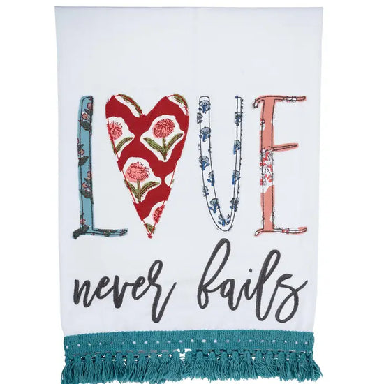 Glory Haus | Love Never Fails Tea Towel