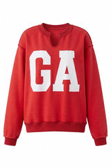BucketList | Georgia Split-Neck Terry Sweatshirt
