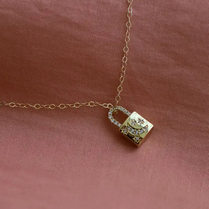 Katie Waltman | Celestial Lock Charm Necklace