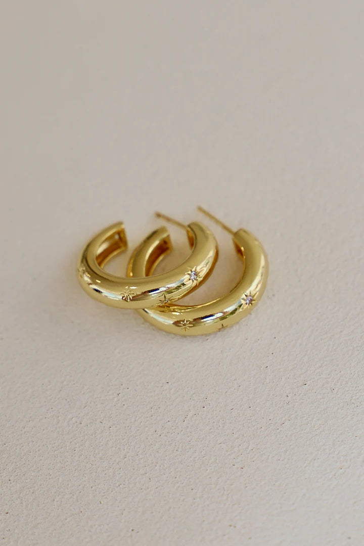 Katie Waltman | MEREDITH CZ STAR THICK HOOP