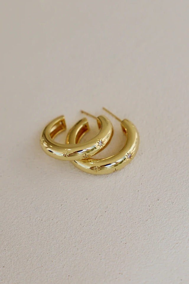 Katie Waltman | MEREDITH CZ STAR THICK HOOP