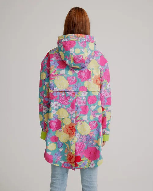 Nikki Jones | Floral Packable Raincoat