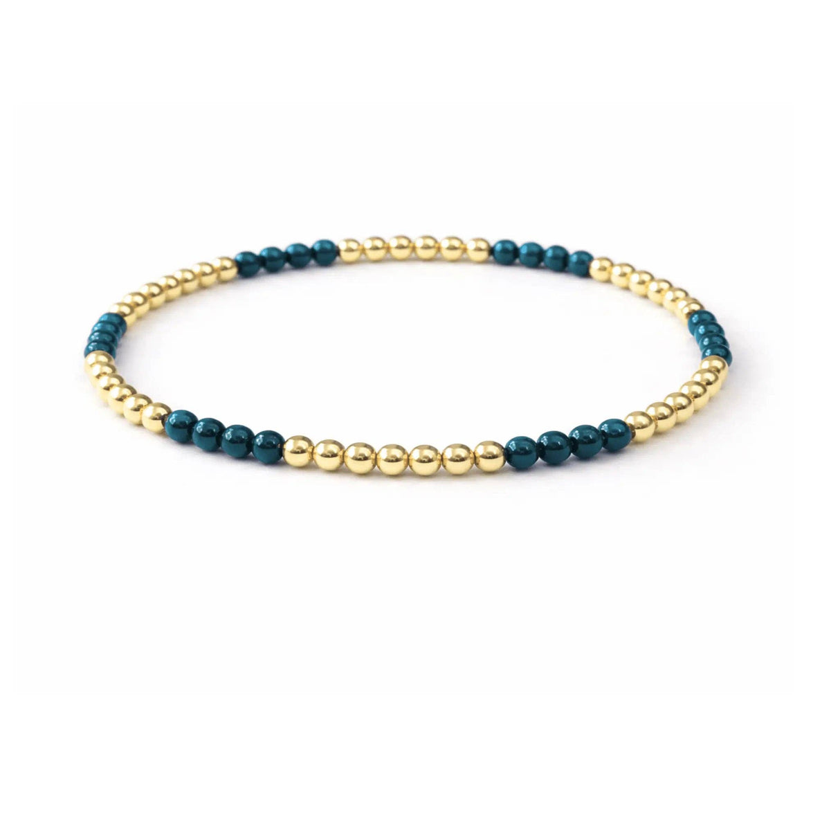 Erin Gray | Refined Blue Stone Beaded Bracelet With 14K Gold Filled Beads