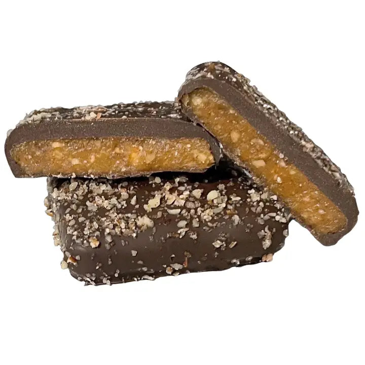 Griff's Toffee | Griff's Pecan Toffee - 7oz Dark Chocolate Toffee