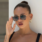 Freyrs | Weston Acetate Round Unisex Sunglasses - Milky Tortoise / Brown