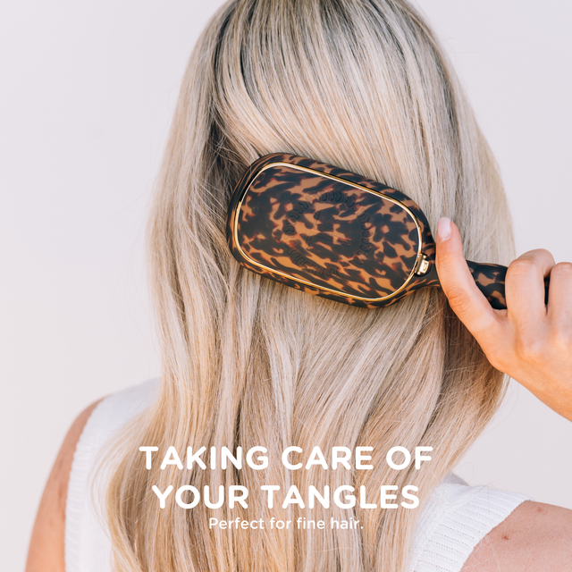 Teleties | Detangler Hair Brush for Fine Hair - Tortoise
