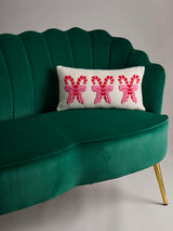 Shiraleah | Pretty Candy Cane Pillow - Ivory