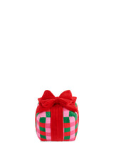 Shiraleah | Checkered Gift Box Small Pillow - Multi