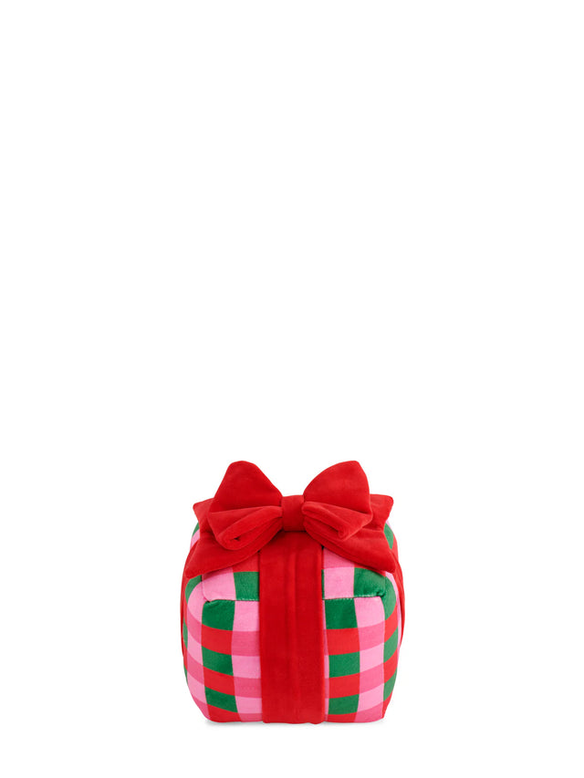 Shiraleah | Checkered Gift Box Small Pillow - Multi