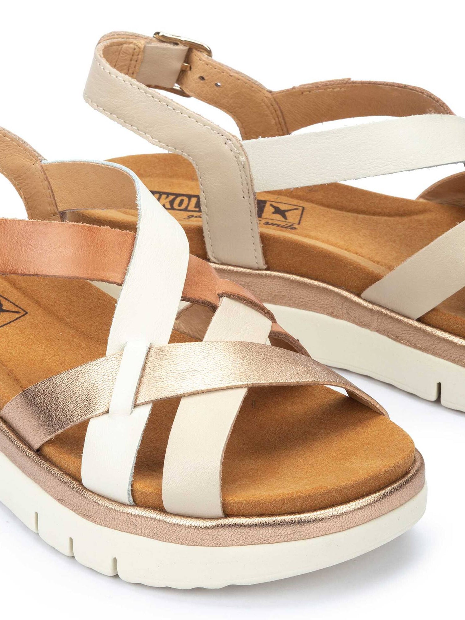 Pikolinos | Palma Sandal with Buckle - Marfil