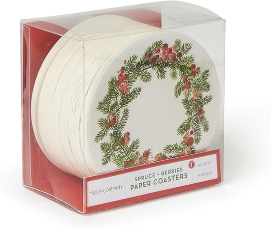 Merry Berry Paper Coasters in Gift Box