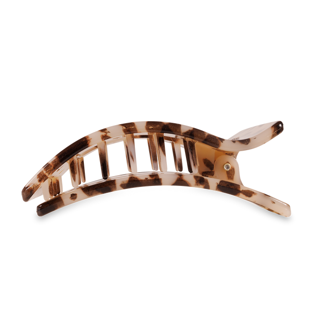 Teleties |  Flat Rectangle Hair Clip | Large | Blonde Tortoise