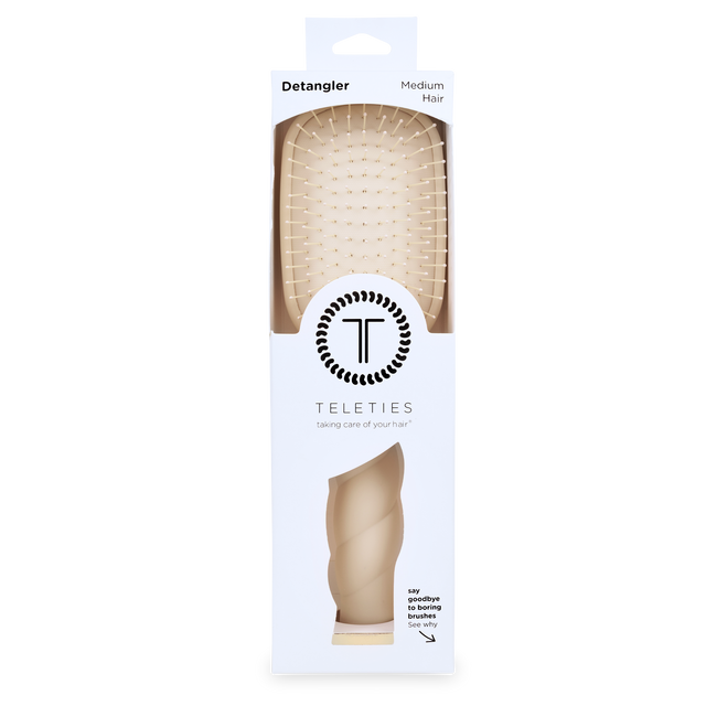 Teleties |  Detangler Hair Brush for Medium Hair - Tan