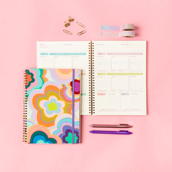 Trippy Floral Undated Planner