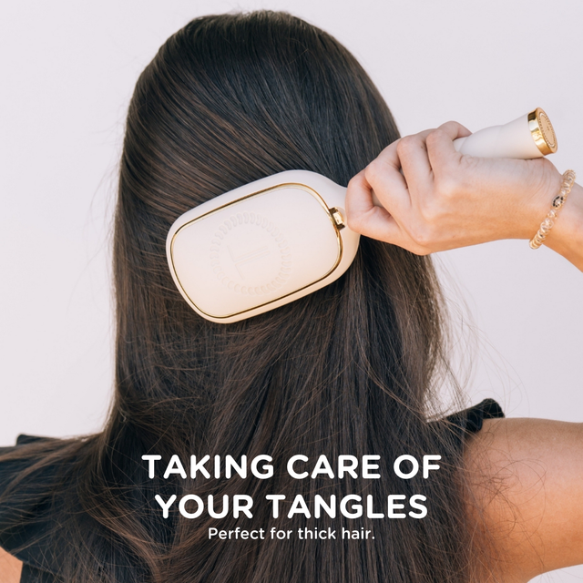 Teleties | Detangler Hair Brush for Thick Hair - Tan