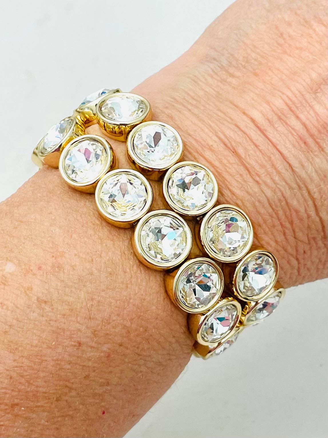 Two Forty Two | CHIC | Layering Rhinestone Bracelet - Clear