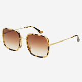 Freyrs | Cosmo Acetate Womens Square Sunglasses - Milky Tortoise