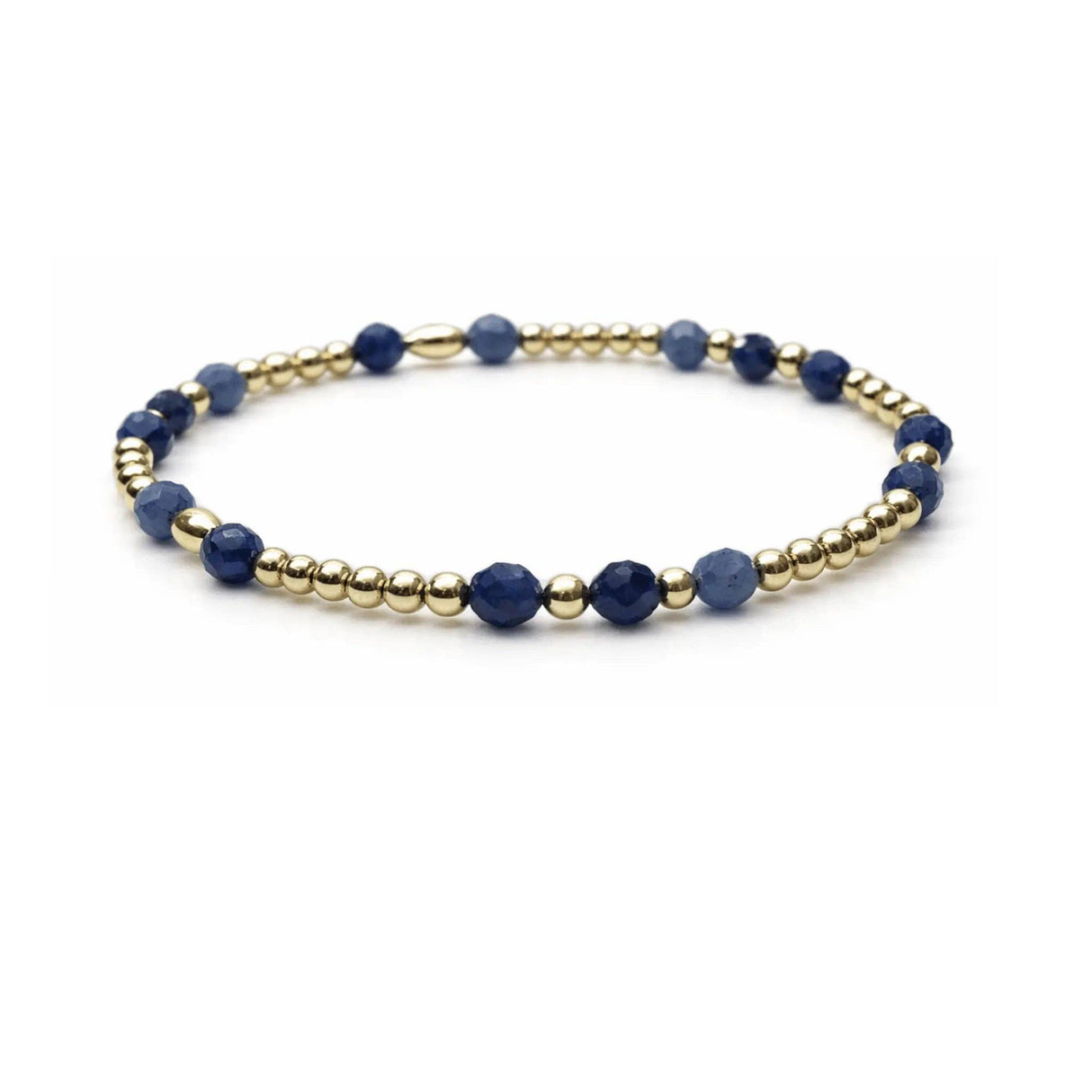Erin Gray | Signature Sodalite and 14k Gold filled Beaded Bracelet