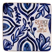 Glory Haus |  Rejoice In The Lord Blue Trinket Tray