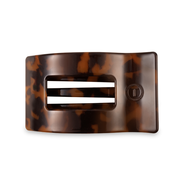Teleties |  Flat Rectangle Hair Clip | Medium | Tortoise