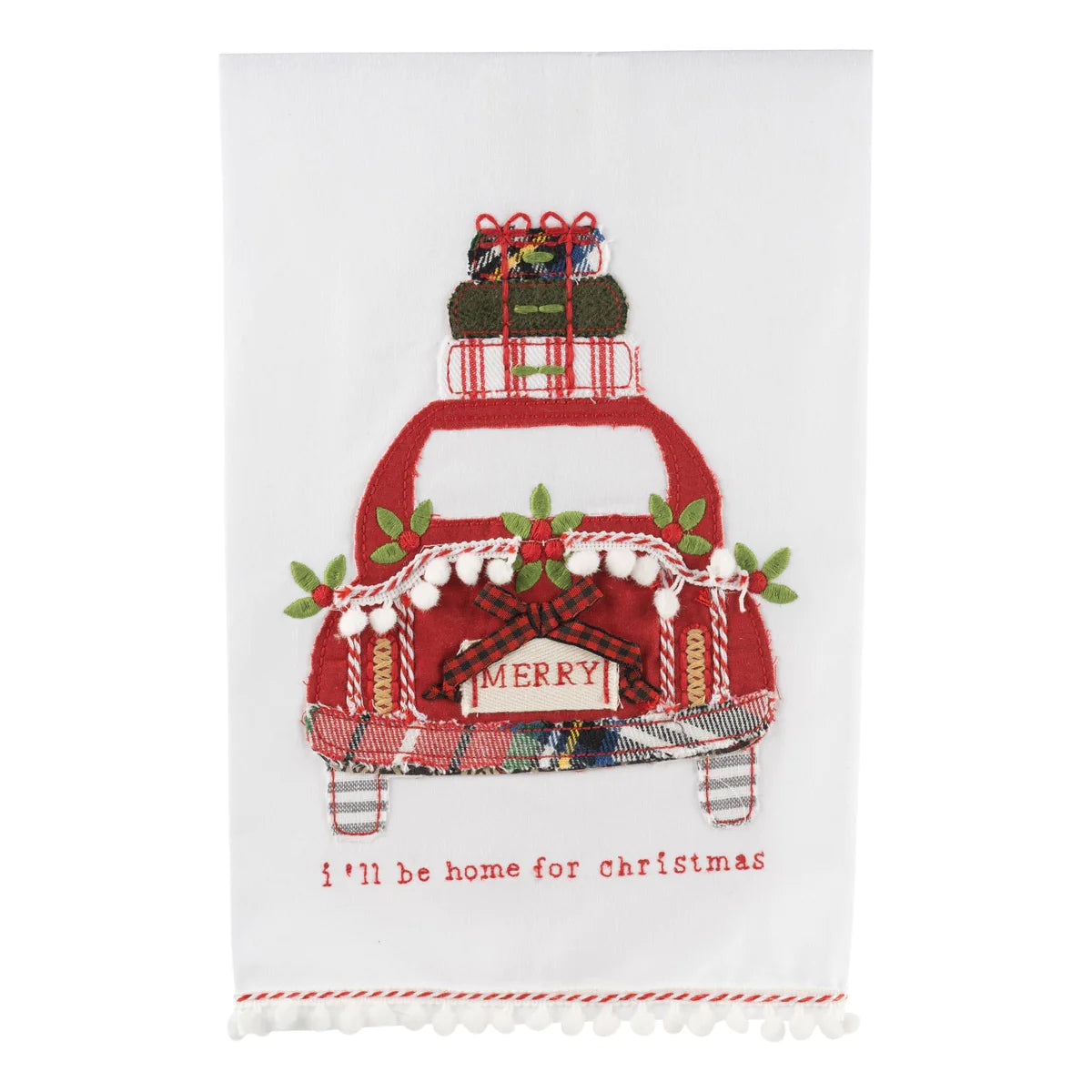 Load image into Gallery viewer, Glory Haus I&amp;#39;ll Be Home For Christmas Tea Towel

