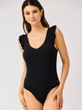 Mary Square | Ashley One Piece Swimsuit | Black Waffle
