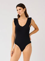 Mary Square | Ashley One Piece Swimsuit | Black Waffle