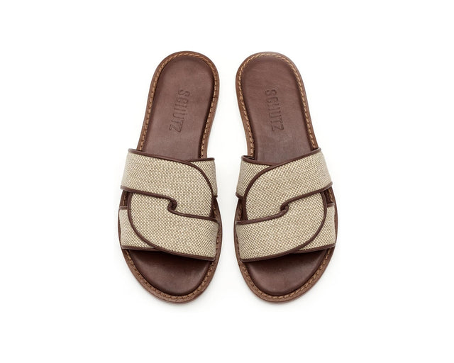 Schutz | Rita Flat - Natural Root Brown