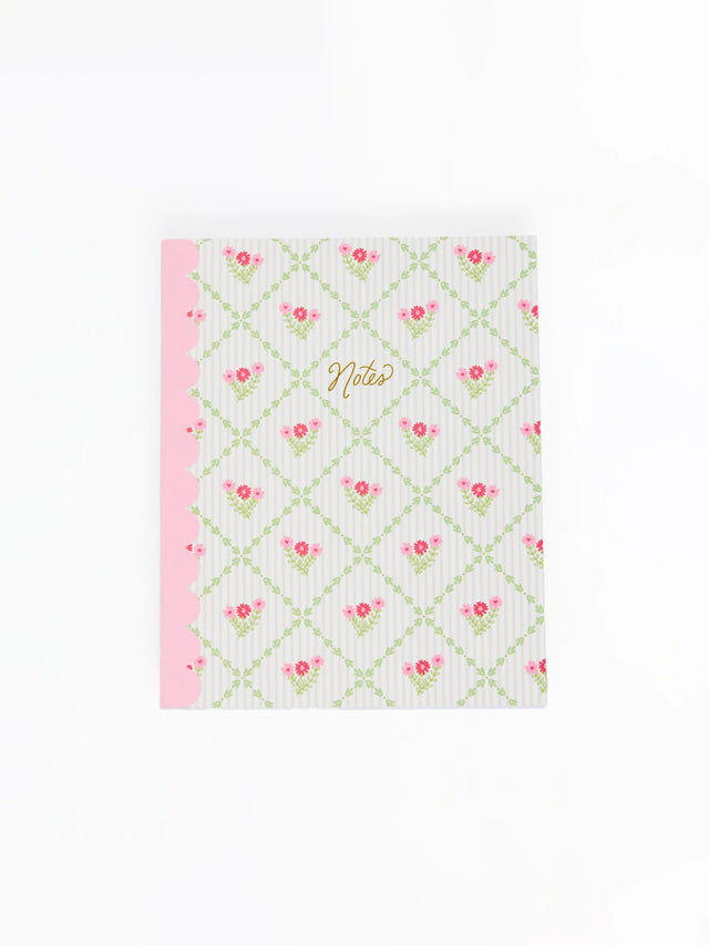Mary Square | Scallop Notebook | Cottage Trellis