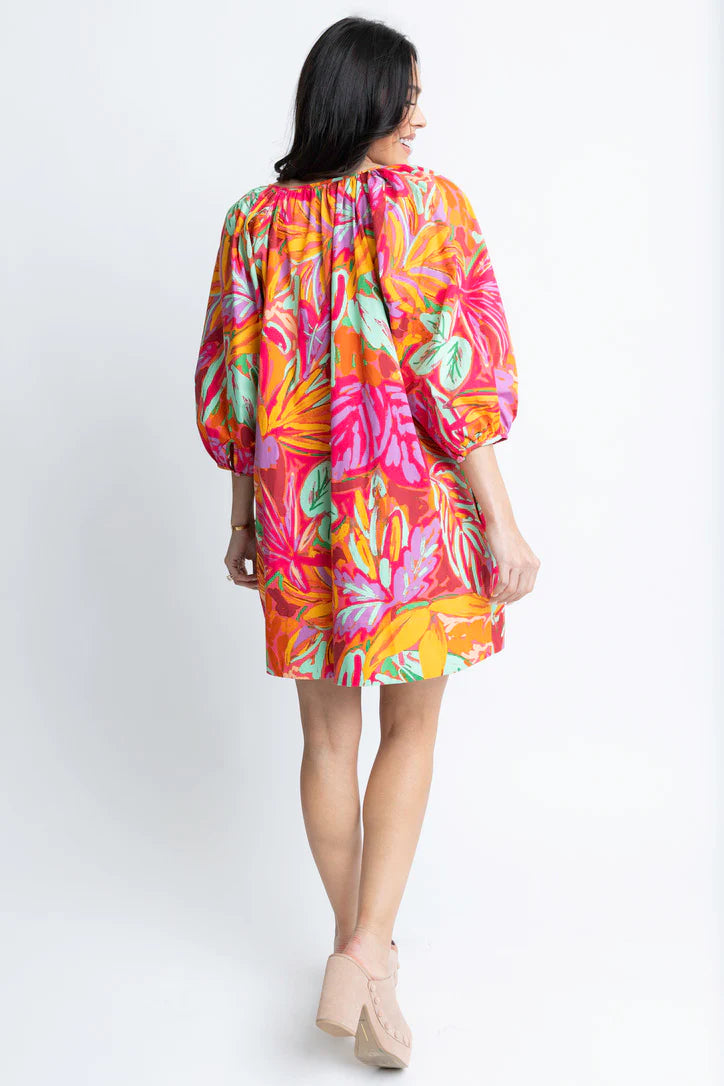 Karlie | Tropical Palm Dress