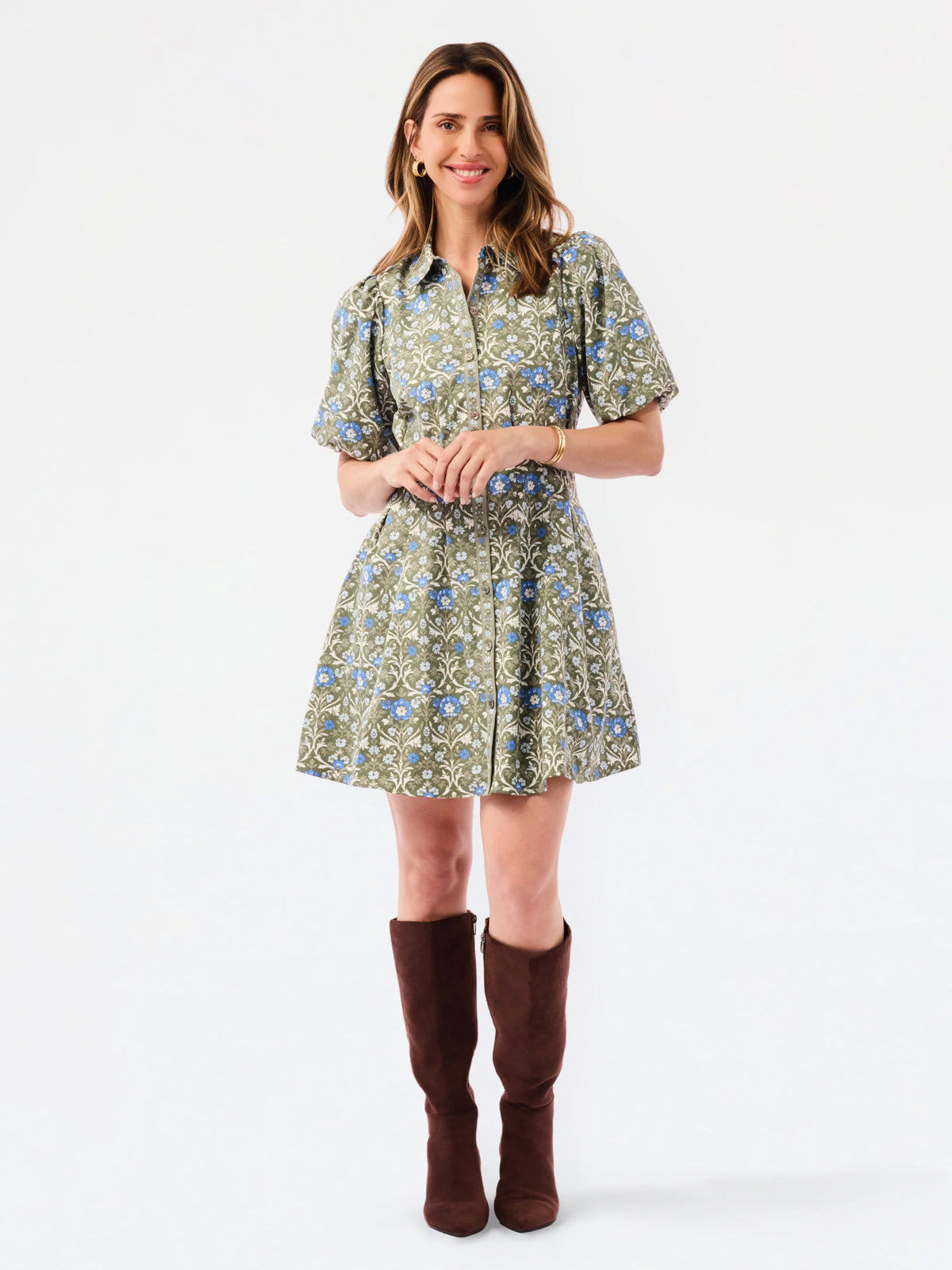 Mary Square | Rory Mini Dress | Ashdown Abbey Olive