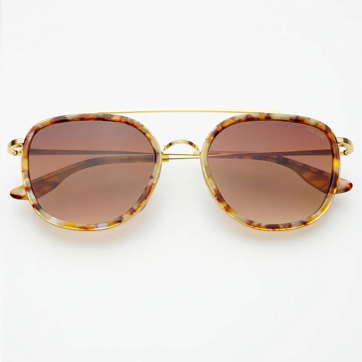 Freyrs | Weston Acetate Round Unisex Sunglasses - Brown Pearl