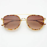 Freyrs | Weston Acetate Round Unisex Sunglasses - Brown Pearl