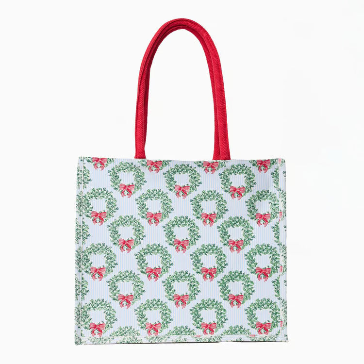 Mary Square | Everyday Essentials Tote - Wreath Ribbon