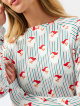Mary Square | Annie PJ Set - Santa Baby Stripes