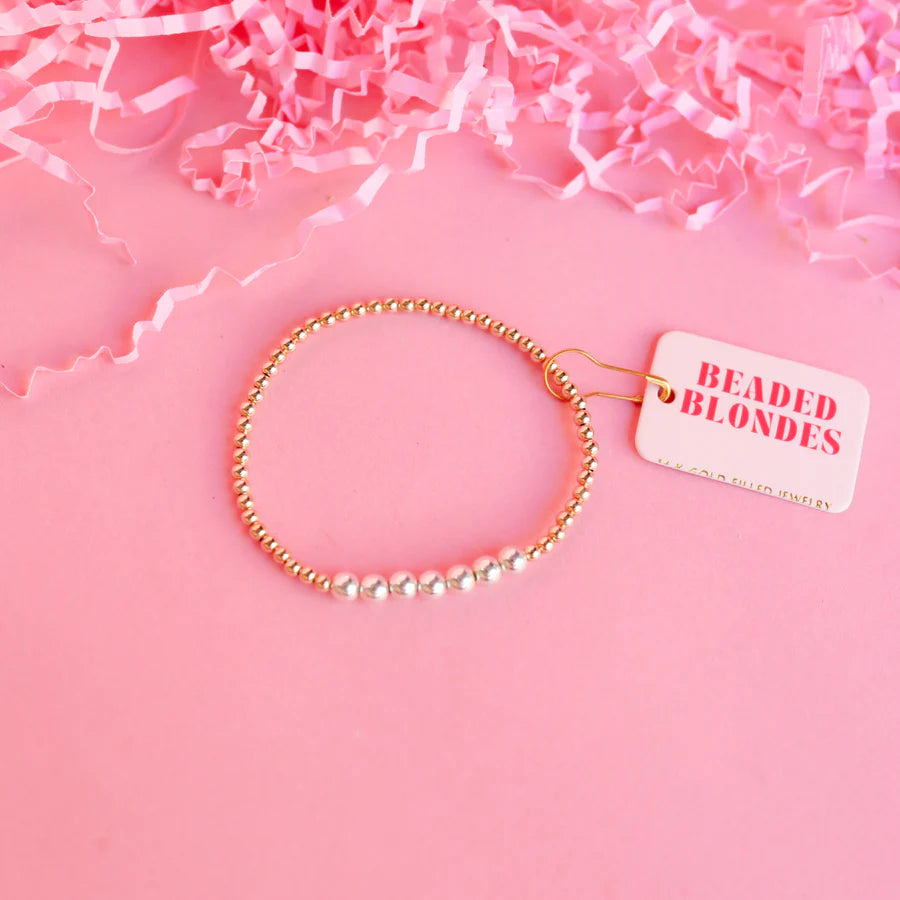 Beaded Blondes | Lucky Bracelet In Mixed Metal