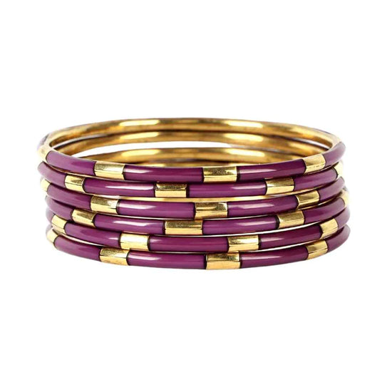 BuDhaGirl | Amethyst Veda Bangles - Set of 6